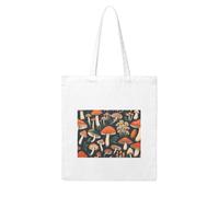 NABEAR Vintage Edible Mushrooms Canvas Shopping Bag-Reusable,Eco-Friendly With Printed Shoulder Bag Tote Bag For Women