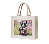 NABEAR Well-Behaved Schnauzer Canvas Carrying Tote Bag – Eco-Friendly Reusable Shopping Bag,Shoulder Bag For Women