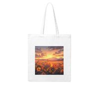 NABEAR Yellow Sunflowers At Sunset Canvas Shopping Bag-Reusable,And Eco-Friendly With Printed Shoulder Bag Tote Bag For Women