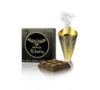 Nabeel Bakhoor Al Bashiq 3 x 40g Oudh Incense Bricks Set with JRose Trolley Coin Keychain | Leathery Woody Arabic Home Fragrance | Long-Lasting Oriental Scent for Burner or Charcoal
