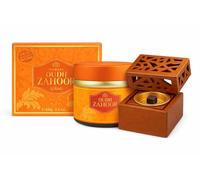 Nabeel Zahoor Oudh Bakhoor Incense Chips 60g with Resin Bakhoor Burner, Aromatic Home Fragrance, Warm Floral Woody Scent