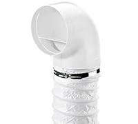 Naber R-URX flow 150 Deflector 90° with Flex tube, white, 1000 mm