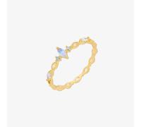 Nabi London Moonstone Cubic Relay Ring - 18k gold plated / UK Q