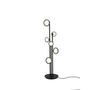 Nabila 552.66 Floor Lamp Matt Black/ Black Chrome with Smoked Glass