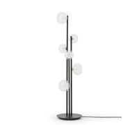 Nabila 552.66L Floor Lamp Black/ Brushed Brass/ Clear Glass
