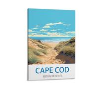 NABIQUE Cape Cod Massachusetts Vintage Travel Poster 08x12inch(20x30cm) Decorative Painting Canvas Wall Posters And Art Picture Print Modern Family Bedroom Decor Posters