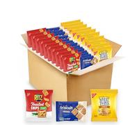 Nabisco Cracker Variety Pack, RITZ Toasted Chips, Wheat Thins Whole Grain Wheat Crackers and Triscuit Minis Whole Grain Wheat Vegan Crackers, 40 Snack Packs