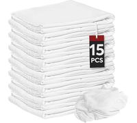 Nabob wipers New Premium White T-Shirt Knit Rags, 100% Cotton, Cloth Rags, Excellent for General Cleaning, Spills,Home,Staining,Polishing, Bar Mop & More (White Knit, 1 Lb Bag)