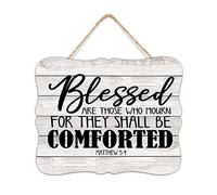NABRAND Rustic Home Decor Wood Pallet Wall Plaque Sign Blessed Are Those Who Mourn Decorative Wall Art Wood Plaque Sign 8x10 Inch Wooden Hanging Signs Home Decor for Offices Cabin