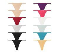 Nabtos Sexy Women's Underwear Cotton Panties String T-Back Thongs Lingerie (Pack of 6), 12 Pack, L