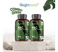 WeightWorld NAC Supplement - 180 Vegan Capsules (6 Months Supply) - NAC N Acetyl Cysteine 600mg - Glutathione Supplement - Highly Bioavailable