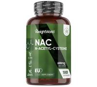 WeightWorld NAC Supplement - 180 Vegan Capsules (6 Months Supply) - NAC N Acetyl Cysteine 600mg - Glutathione Supplement - Highly Bioavailable