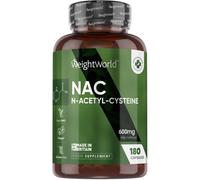 WeightWorld NAC Supplement - 180 Vegan Capsules (6 Months Supply) - NAC N Acetyl Cysteine 600mg - Glutathione Supplement - Highly Bioavailable