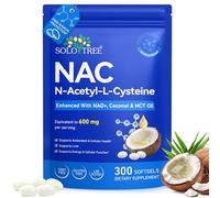 NAC N-Acetyl L-Cysteine 600 mg Equivalent with NAD+, Coconut & MCT Oil - Antioxidant & Cellular Energy Support - Glutathione Precursor Formula - Non-GMO, Gluten Free - 300 Softgels
