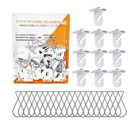 NACETURE 30 PCS Drop Ceiling Hook for Hanging - 10 Pack White Heavy Duty Ceiling Hooks & 20 Pack Drop Ceiling Clips Suspended Ceiling Decorations Tile Hanger for Classroom Office Home Wedding