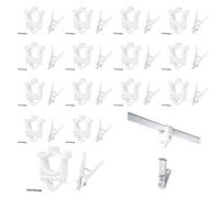 NACETURE Drop Ceiling Hook for Hanging with Rope- 15 Pack Ceiling Decorations Ceiling Hanger on Drop Suspended Ceiling Tile Hook Ceiling Clips