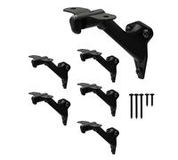 NACETURE Handrail Brackets for Stairs - 6 Pack Heavy-Duty 3-Inch Black Handrail Brackets for Stairs, Indoor/Outdoor Banister Support