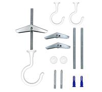 NACETURE Large Swag Hooks Plant Hooks for Ceiling Hooks for Hanging Plants - Ceiling Hangers Heavy Duty for Hanging Light - Chandelier Hook Ceiling Installation for Cavity Wall Fixing(White 2 Pack)