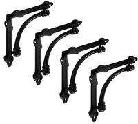NACH AD-90-064S Farmhouse Industrial Shelf Brackets - Rustic Floating Shelf Bracket - Cast Iron Wall Brackets for Indoor/Outdoor Use - Small 5.375x1.25x5.375 Inch (Matte Black - 4 Pack)