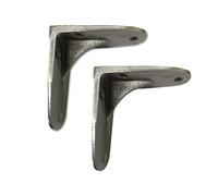 NACH Decorative Shelf Brackets, 2 Pack of 4.3 x 2 x 3.5 inch, Antique Metal Cast Iron Shelving Brackets - Metal Shelf Supports- Decorative L Brackets