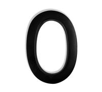 NACH Magnetic, 5 inch Aluminum Black House Numbers for Outside - Number 0, Modern House Numbers with Mounting Hardware