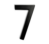 NACH Magnetic 5 inch Aluminum Black House Numbers for Outside - Number 7, Modern House Numbers with Mounting Hardware