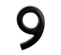 NACH Magnetic, 5 inch Aluminum Black House Numbers for Outside - Number 9, Modern House Numbers with Mounting Hardware