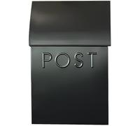 NACH MB-44902 Milano Pointed Rustic Mailboxes for Outside with Newspaper Holder, Black, 15x9.5x4 in