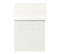 NACH MB-44904 Milano Pointed Rustic Mailboxes for Outside with Newspaper Holder, White, 15x9.5x4 in