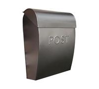 NACH Sylvia Modern Wall Mount Mailbox, Euro Post Mailboxes for Outside, Rust Resilient Galvanized Steel Mailbox, 15 x 12 x 5.25 Inches, Black, UH-1001BLK