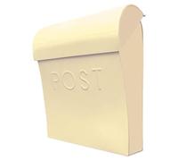 NACH Vicki Cream White Mailboxes for Outside Wall Mount, Weather Resistant Metal Mailbox, Metal Mailboxes for Outside Wall Mount, Outdoor Mailboxes, Cream White Mailbox, 11x4.5x12.5 in, MB-7303