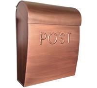 NACH Wall Mount Mailboxes for Outside, 5 x 12.75 x 10.75 inches, Copper Mailboxes for Outside Wall Mount, Waterproof Mailbox - The Sylvia Mailbox