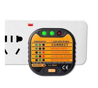 Nachar Circuit Polarity Socket Tester - 220-250V Voltage Detector With LCD Display for UK Mains Outlet, RCD GFCI Plug Power Wiring Detection