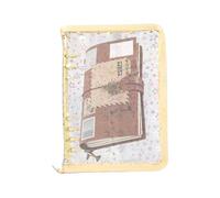 Nachfüllbarer, transparenter order - A5-Notizbuch-Organizer aus Kunststoff, transparent storage bag mit zip, wiederverwendbarer Papierhalter mit Metallringen | für Schule, Büro, K