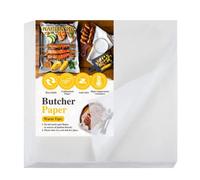 NACHLYNN 110 Pieces White Butcher Paper 12 x 12 inch Square Meat Sheet Paper Precut Butcher Paper No Wax Butcher Paper Disposable Butcher Paper Sheets for Wrapping Meat Sublimation Heat Press (110)