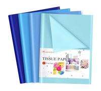 NACHLYNN 54 Sheets Blue Tissue Paper Bulk Wrap Tissue 14 x 20inch Gift Wrapping Paper for DIY Crafts Easter Graduation Gift Wedding Holiday Frozen Mermaid Birthday Blue Party Decorations