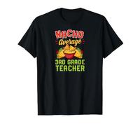 Nacho Average 3rd Grade Teacher Value Graphic T-Shirt, Men, Black, S