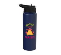 Nacho Average Christy Personalized Name Funny Taco Stainless Steel Insulated Water Bottle