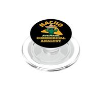Nacho Average Commercial Analyst Funny Joke Pun Saying Quote PopSockets PopGrip for MagSafe