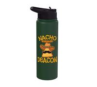 Nacho Average Deacon Personalized Name Funny Taco Stainless Steel Insulated Water Bottle