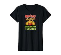 Nacho Average Geography Teacher Value Graphic T-Shirt, Women, Black, S