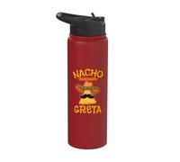 Nacho Average Greta Personalized Name Funny Taco Stainless Steel Insulated Water Bottle