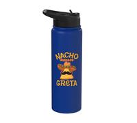 Nacho Average Greta Personalized Name Funny Taco Stainless Steel Insulated Water Bottle