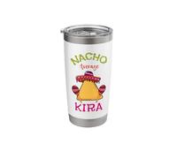 Nacho Average Kira Personalized Name Funny Taco Roots Stainless Steel Insulated Tumbler