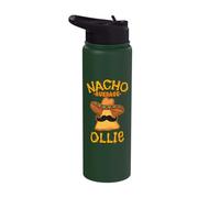 Nacho Average Ollie Personalized Name Funny Taco Stainless Steel Insulated Water Bottle