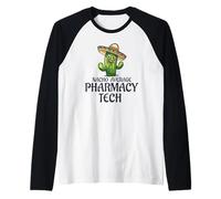 Nacho Average Pharmacy Tech Funny Cactus Humor Quote Raglan Baseball Tee