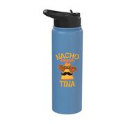 Nacho Average Tina Personalized Name Funny Taco Stainless Steel Insulated Water Bottle