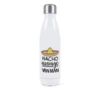 Nacho Average Van Man Double Wall Water Bottle Insulated Stainless Steel Sports Drinks 500ml White