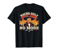 Nacho Gulf No More Funny Trump Meme Vintage Est 2025 Humor Value Graphic T-Shirt, Men, Black, L