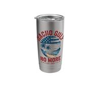 Nacho Gulf No More Retro Beach Vibe Patriotic Design Stainless Steel Insulated Tumbler